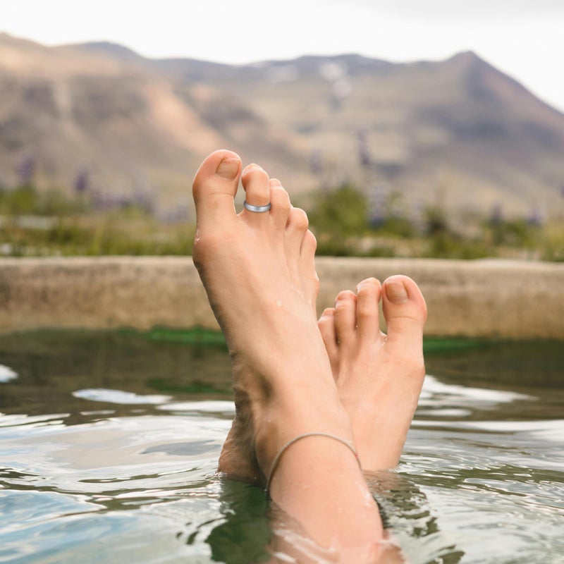 BORUO 925 Sterling Silver Toe Ring, Hypoallergenic Adjustable Band Ring 3mm - Image 4